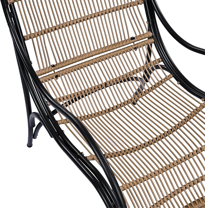 Christopher Knight Home Hanley Patio Wicker Lounge Chair with Ottoman Footrest+Coffee Table - Photo 10