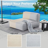 Dineli Outdoor Bean Bed Loveseat Large Bean Bag Chair for Adults Outdoor Sofa Couch Outside Chaise Lounge Chair Foam - Photo 8