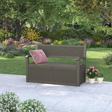 LHBcraft 70 Gallon Deck Bench with Storage, Outdoor Storage Box Bench Waterproof&Lockable - Photo 6