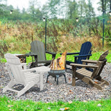 Adirondack Chair, HDPE Folding Adirondack Chair with Multifunctional Cup Holder - Photo 8