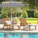 LUE BONA Outdoor Chaise Lounge, HDPS Chaise Lounger, 5 Positions Adjustable Lounge Chairs - Photo 3