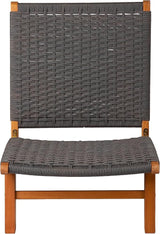Pura Vida Modern Outdoor Lounge Chair - Comfortable Reclining Design with Woven Web Seat - Photo 5