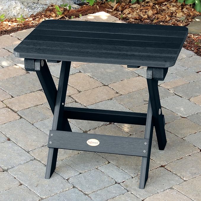 highwood Classic Westport Adirondack Chairs with Side Table, Federal Blue