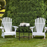 Party Zealot Set of 2 Small Round Metal Side Tables 13 Inches Black Outdoor End Tables for Patio, Balcony - Photo 7
