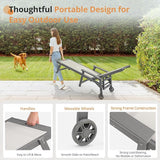 LUE BONA Chaise Lounge Chair Outdoor, HDPS and HDPE Wicker Chaise Lounger with 5 Positions - Photo 6
