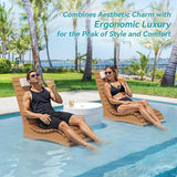 HDPS Pool Lounge Chairs, Use in Pools Lounge Chairs up to 10-Inches of Water, Chaise Chairs with Headrest - Photo 5