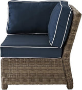 Crosley Furniture Bradenton Corner Outdoor Sectional Chair, Wicker Patio Chairs for Porch, Deck, Backyard - Photo 3
