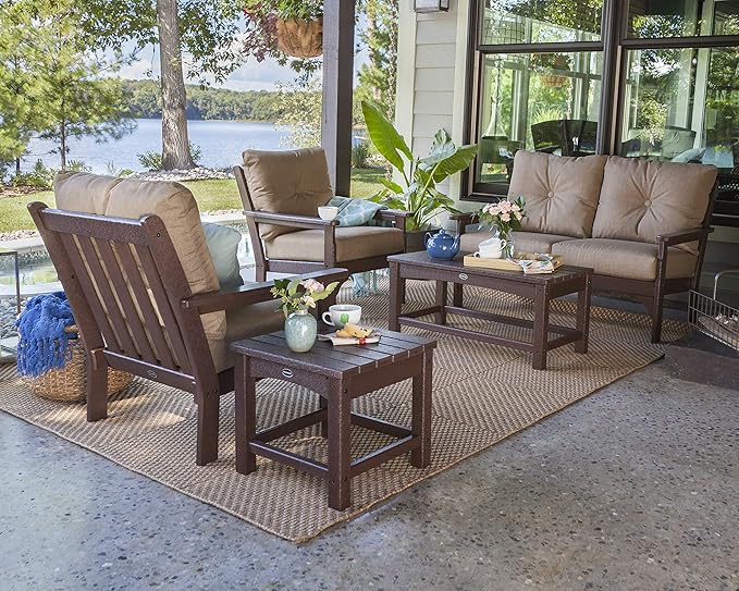 Polywood® Vineyard Deep Seating Chair in White/Cast Ash - Photo 4