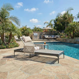 PURPLE LEAF 1 Piece Outdoor Chaise Lounge Rattan Wicker Lounger with Arms Poolside Furniture Adjustable Recliner Patio - Photo 1