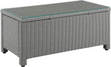 Crosley Furniture Bradenton All Weather Rattan Wicker Outdoor Coffee Table for Patio, Deck, Porch, Gray - Photo 1