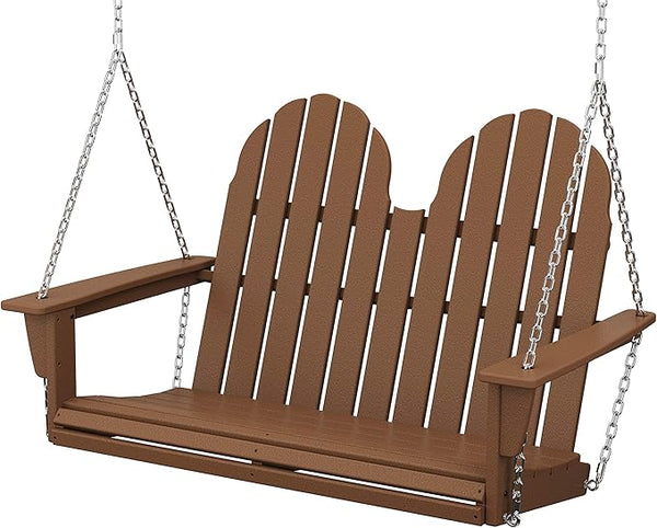 POLYWOOD® Vineyard Swing, Teak - Photo 1