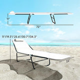 Outsunny Folding Chaise Lounge Chair, Pool Sun Tanning Chair, Outdoor Lounge Chair with Reclining Back - Photo 3