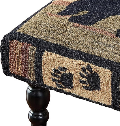 Park Designs Adirondack Bear Hooked Stool