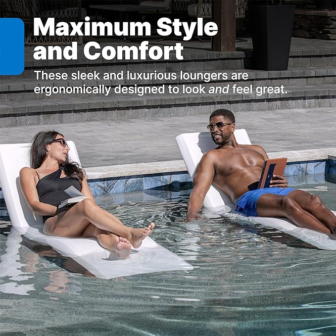Step2 Vero Pool Lounger and Accessories Bundle, White & Blue - Photo 2