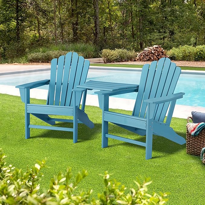 Clihome Patio Chairs Adirondack Chair Outdoor Chairs Lounge Chairs for Outside Lawn Chair Plastic Adirondack Chairs Outdoor Furniture for Yard, Garden, Patio