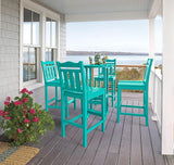 nalone Outdoor Adirondack Chairs and Table Set - HDPE 3 Piece Garden Set with Bar Stools (Aruba) - Photo 8