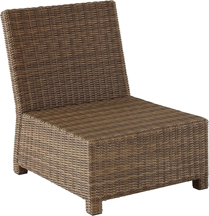 Crosley Furniture Bradenton Armless Outdoor Sectional Chair, Wicker Patio Chairs for Porch, Deck, Backyard - Photo 4