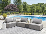 Signature Design by Ashley Bree Zee Right-Arm Facing Contemporary 5-Piece Outdoor Sectional with Tufted Cushion and End - Photo 1