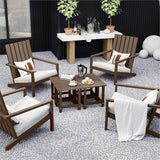 Set of 2 HDPE Outdoor Side Table, Weatherproof Small Outdoor Table for Adirondack - Photo 7
