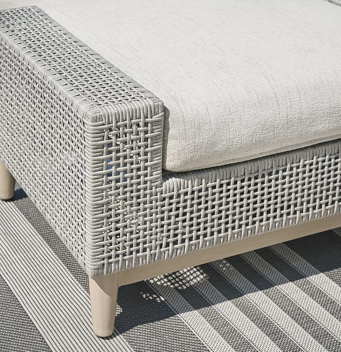 Signature Design by Ashley Seton Creek Casual Nuvella Weather Resistant Fabric Outdoor Ottoman with Cushion - Photo 9