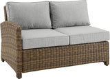 Crosley Furniture Bradenton Outdoor Sectional Left Side Loveseat, 2-Person Wicker Patio Couch for Deck - Photo 1