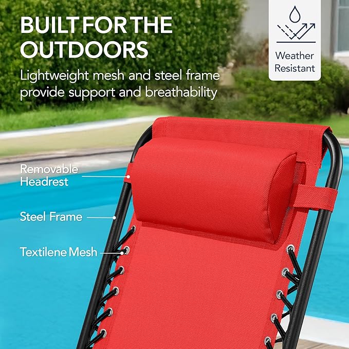 Best Choice Products Outdoor Folding Rocking Chair, Zero Gravity Lounge Chair - Photo 7