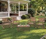 SERWALL Outdoor Rocking Chairs Set of 4 with 2 Side Tables - Photo 1