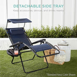 Best Choice Products 30” Wide Folding Zero Gravity Outdoor Recliner Patio Lounge Chair w/Adjustable Canopy Shade - Photo 8
