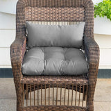 QILLOWAY Outdoor Patio Wicker Seat Cushions Group Loveseat/Two U-Shape/Two Lumbar Pillows for Patio Furniture - Photo 4
