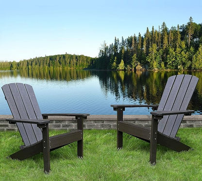 northbeam Lakeside Faux Wood Adirondack Chair, Espresso