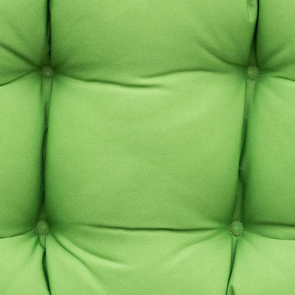 QILLOWAY Patio Cushions, 5 Piece Set - Outdoor Wicker Seat Cushions for Loveseat/Bench, All Weather, Green, Polyester Fill, Medium Firmness, Recyclable