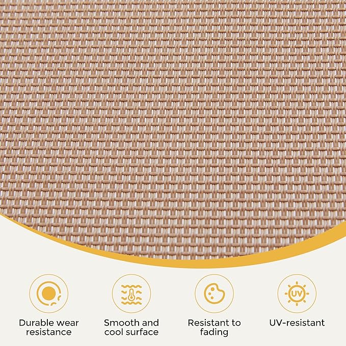 Yaheetech 26.4" Tanning Chair with Face Hole, Adjustable 5-Position Folding Chaise Lounge Chairs, Outdoor Lounge Chairs for Lawn, Beach, Patio, Beige