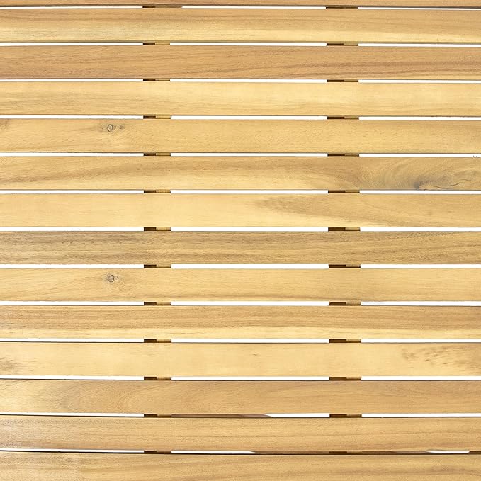 Sunnydaze 33.75" W Outdoor Dining Table for 4 - Rodanthe Acacia Wood Outdoor Table for Patio - Square - Natural Oil - Photo 9