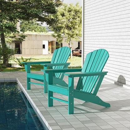 WestinTrends Dylan Outdoor Adirondack Chair (Set of 2), Turquoise
