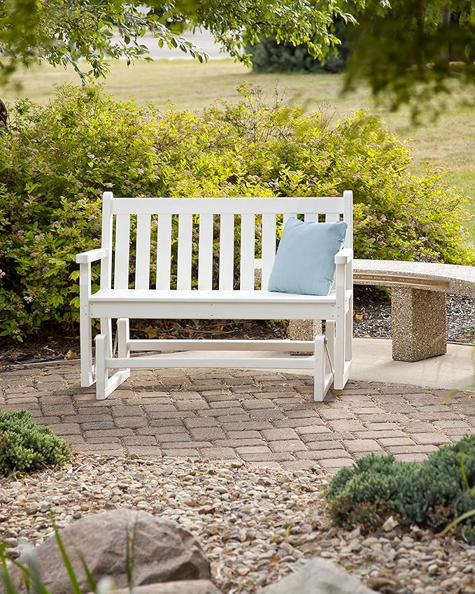 POLYWOOD TGG48GR Traditional Garden 48-Inch Glider, Green - Photo 5
