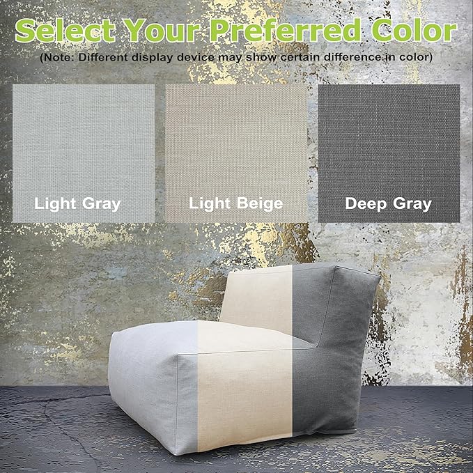 Dineli Modern ANNY-H Middle Chair Armless Chair Outdoor Furniture Comfy Patio Couch Sofa Outdoor Bean Bag Chair Creating a Unique Garden Modular Contemporary Sofa, Lazy Sofa for Outside (Dark Gray)