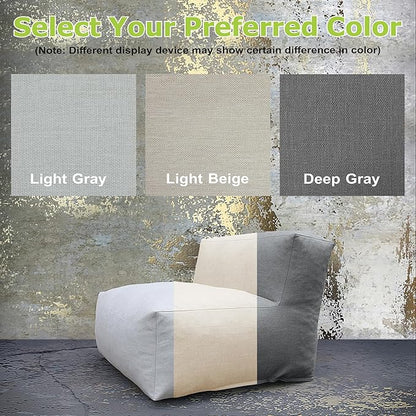 Dineli Modern ANNY-H Middle Chair Armless Chair Outdoor Furniture Comfy Patio Couch Sofa Outdoor Bean Bag Chair Creating a Unique Garden Modular Contemporary Sofa, Lazy Sofa for Outside (Dark Gray)