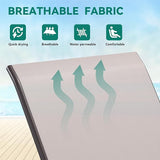 YITAHOME Outdoor Chaise Lounge Chair Set of 3, Patio Lounge Chair with Side Table and 5 Adjustable Positions - Photo 6