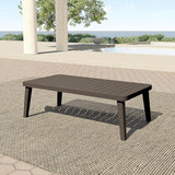 New Classic Furniture Genova Aluminum Patio Coffee Table, Brown - Photo 2
