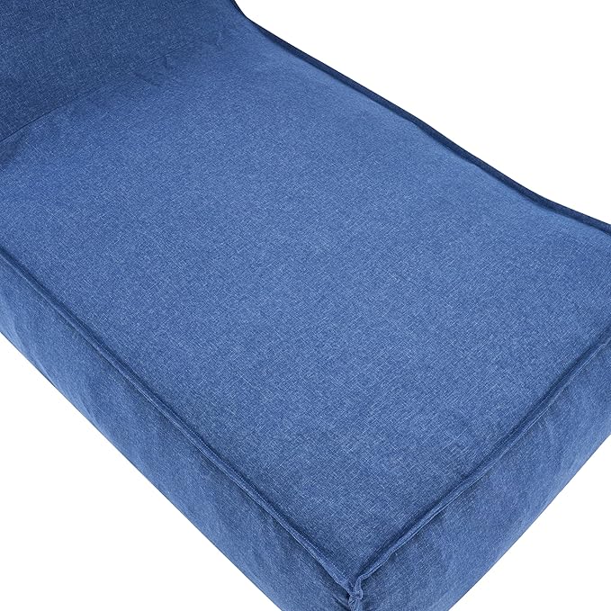 Merax Outdoor Bean Bag Lounge Chairs Set of 2, 61" Outdoor Chaise Lounger Chair with Foam Filled, Cozy Outdoor Bean Bag Couch for Patio Pool Desk, Water-Resistant Fabric Sun Lounger Chair, Navy Blue