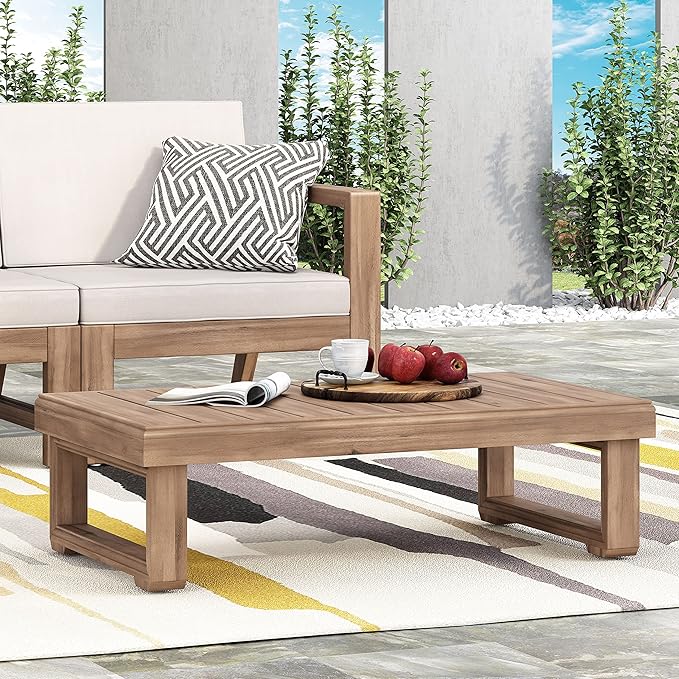 Westchester Rectangular Coffee Table - Acacia Wood - Brown Wash