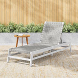 Christopher Knight Home Susua Rope Chaise Lounge with Acacia Wood Frame, Adjustable Backrest Single Lounge Sofa - Photo 1