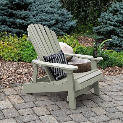 Highwood Hamilton Folding and Reclining King Size Adirondack Chair, Eucalyptus