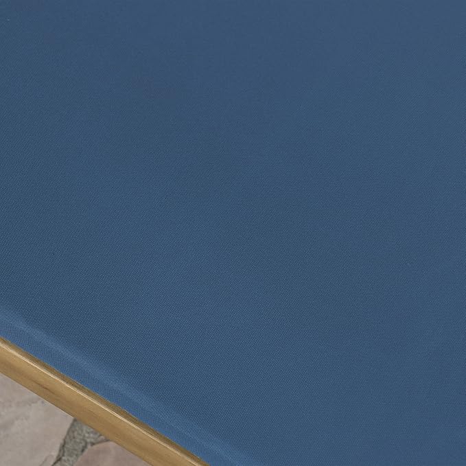 Christopher Knight Home Perla Outdoor Chaise Lounge with Water Resistant Cushion, Teak Finish / Blue - Photo 6