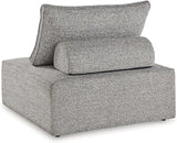 Signature Design by Ashley Bree Zee Straight Modern 2-Piece Outdoor Sectional with Tufted Cushion, Gray - Photo 4