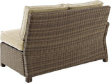 Crosley Furniture Bradenton Outdoor Sectional Left Side Loveseat, 2-Person Wicker Patio Couch for Deck - Photo 4