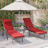 3 Pieces Patio Chaise Lounge Set Outdoor PE Rattan Armrest Lounge Chair Adjustable Backrest Reclining Chair with - Photo 7