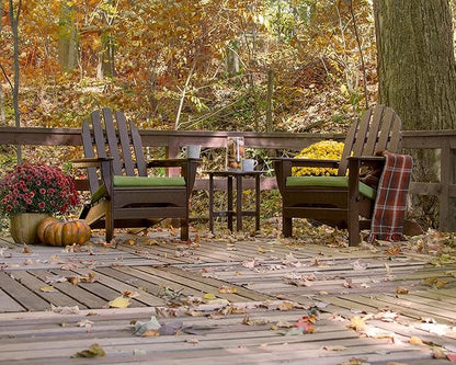POLYWOOD PWS214-1-SG Classic Adirondack Chair Seating Set in Slate Grey
