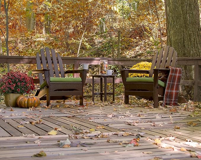 POLYWOOD PWS214-1-GR Classic Adirondack Chair Seating Set in Green