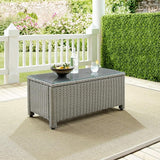 Crosley Furniture Bradenton All Weather Rattan Wicker Outdoor Coffee Table for Patio, Deck, Porch, Gray - Photo 2